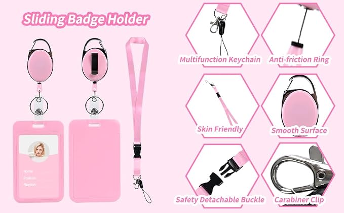 ID Badge Holders and Retractable Reel Clips, Lanyard - Image 7