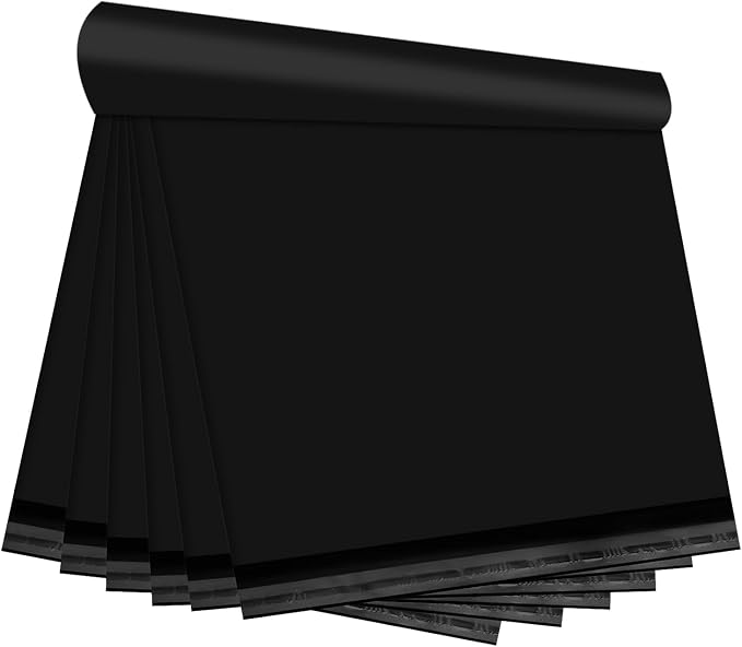Black Poly Mailers 19x24 Inch, 250 Pack | Self-seal shipping bags by Unknown