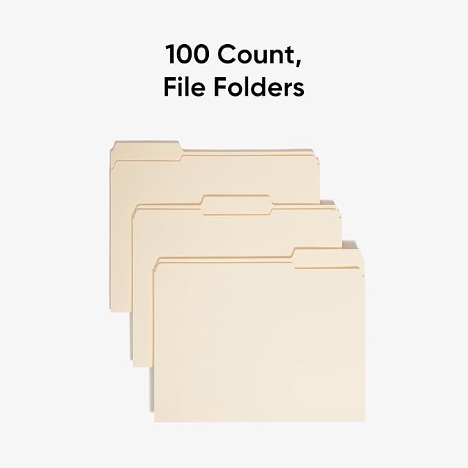 Smead File Folders Letter Size, Reinforced 1/3-Cut Tab, Letter Size, Manila - Image 3