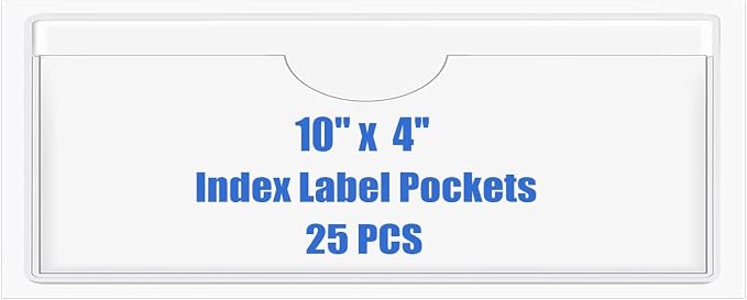 Origin-Joy 25 PCS Self-Adhesive Index Label Pockets by Origin-Joy