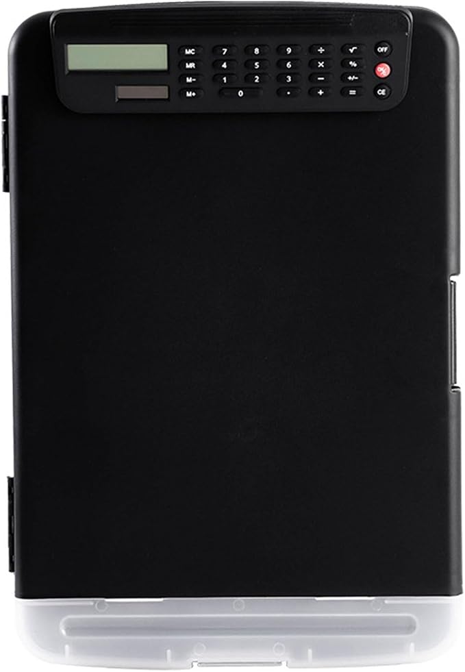 Clipboard with Storage and Calculator, 9.84x14.37in File Folder Plastics - Image 6