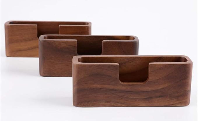 Wood Business Card Holder, Tabletop Walnut Name Card Holder, Office Desktop Wooden Business Card Stand, 50 Cards-DeskLoop Office