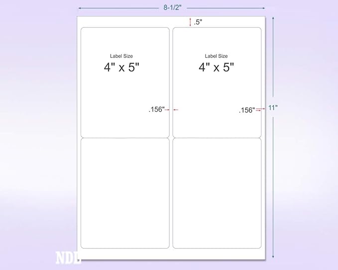 8-1/2 x 11 Neon Color High Light Fluorescent Labels - Image 2