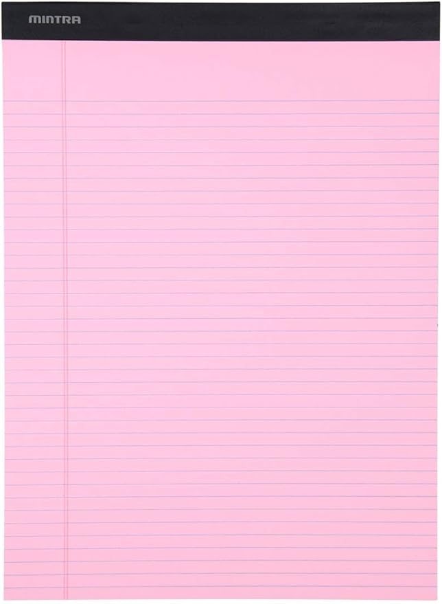 Mintra Office Legal Pads, ((Basic 6pk - (Pastel Version #2), 8.5in x 11in, Narrow Ruled))-DeskLoop Office