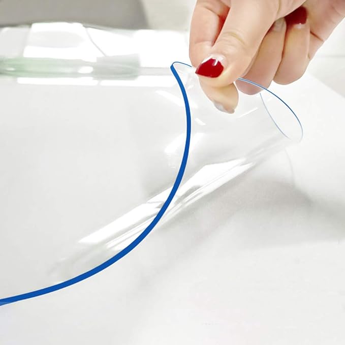 1.5 mmThick Easy Clean Non-Slip 42x86 in Clear Plastic Table Cover Protector by Hodmutst