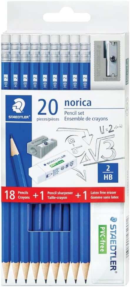 STAEDTLER Norica #2 HB Wood-Cased Pencil Set: 18 Pre-Sharpened Graphite Pencils - Image 7