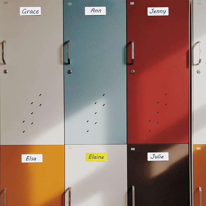 60 Dry Erase Magnetic Labels: 3"x1.2" Blank White Name Plates, Name Tags - Image 4