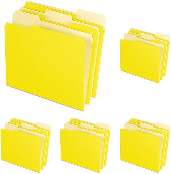 Pendaflex Two-Tone Color File Folders, Letter Size, 1/3 Cut, 100 per Box by TOPSProducts