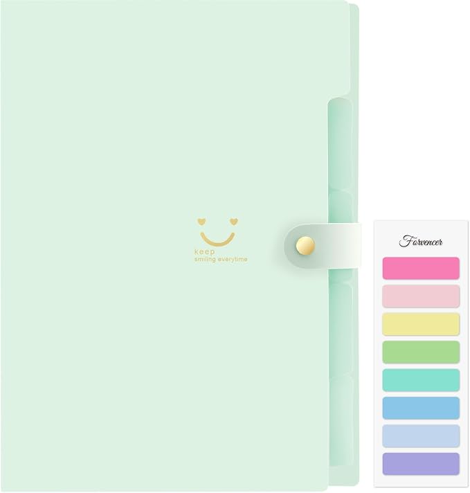 Forvencer Accordion File Organizer, Letter Size, 5 Pocket Expanding File Folder by Forvencer