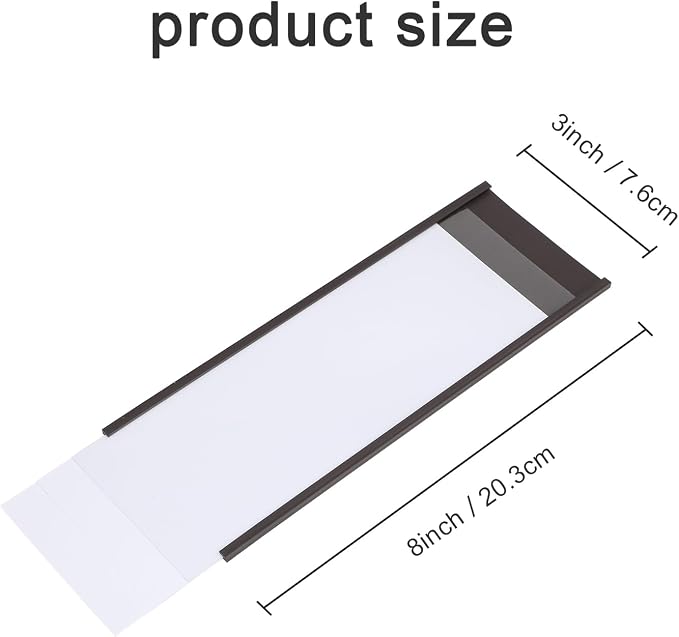 Magnetic Label Holders with Magnets Magnetic Data Card Holders with Clear - Image 2