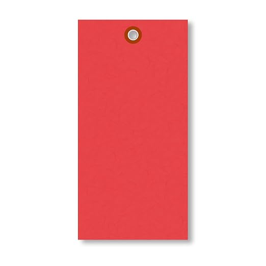 SmartSign 6.25 x 3.125 inch “Red” Blank Tyvek Shipping Tags by SmartSign