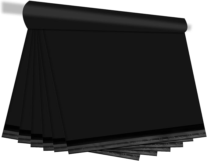 Black Poly Mailers 14.5x19 Inch, 200 Pack | Self-seal shipping bags by Unknown