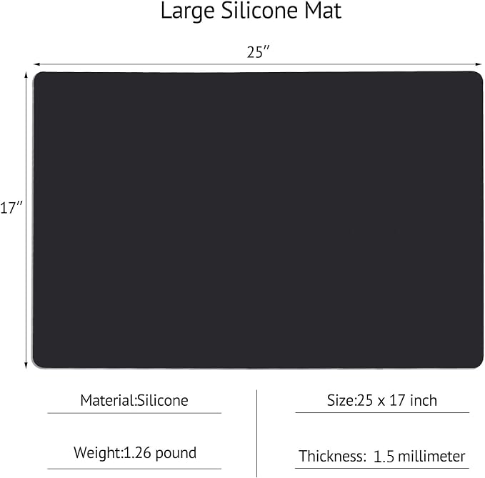 Gartful Silicone Mats for Kitchen Counter, Thicker 0.06", 25 x 17 inches - Image 2
