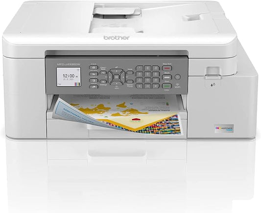 Brother MFC-J4335DW INKvestment Tank All-in-One Printer with Duplex and Wireless Printing Plus Up to 1-Year of Ink in-Box (Renewed Premium), White-DeskLoop Office