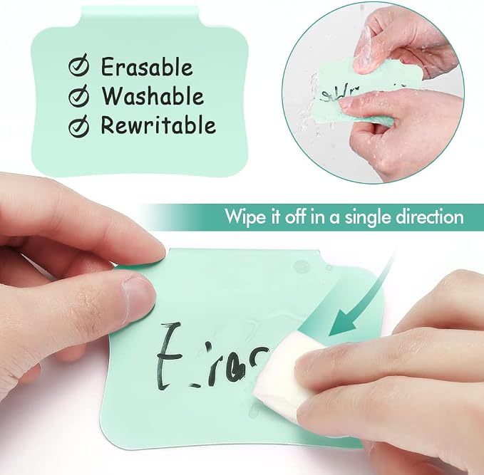 12PCS Basket Labels Clip On for Storage Bins, Removable & Erasable Bin Labels - Image 5