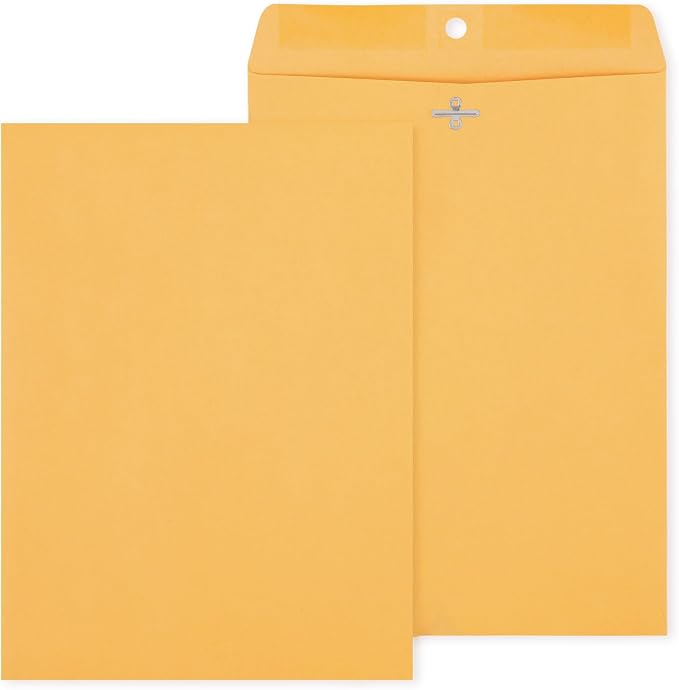 Staples 9 x 12 Kraft Clasp & Moistenable Envelopes, Heavyweight Document Mailers by Staples