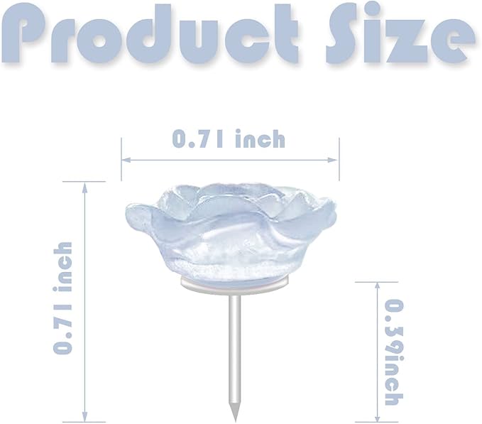 30 Pcs Flower Push Pins Cute Rose Decorative Push Pin - Image 2