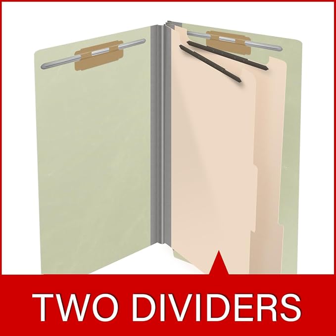 Ecom Folders End Tab Pressboard Classification Folders | Legal Size 25 Pt Stock - Image 8