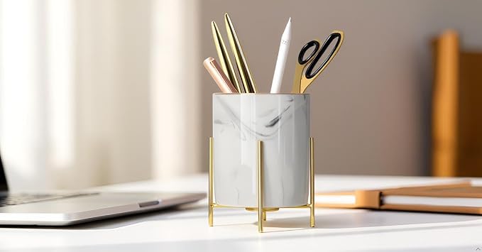Pen Holder for Desk Cute &Home and Office Decor for Makeup Brush Holder Cup - Image 3
