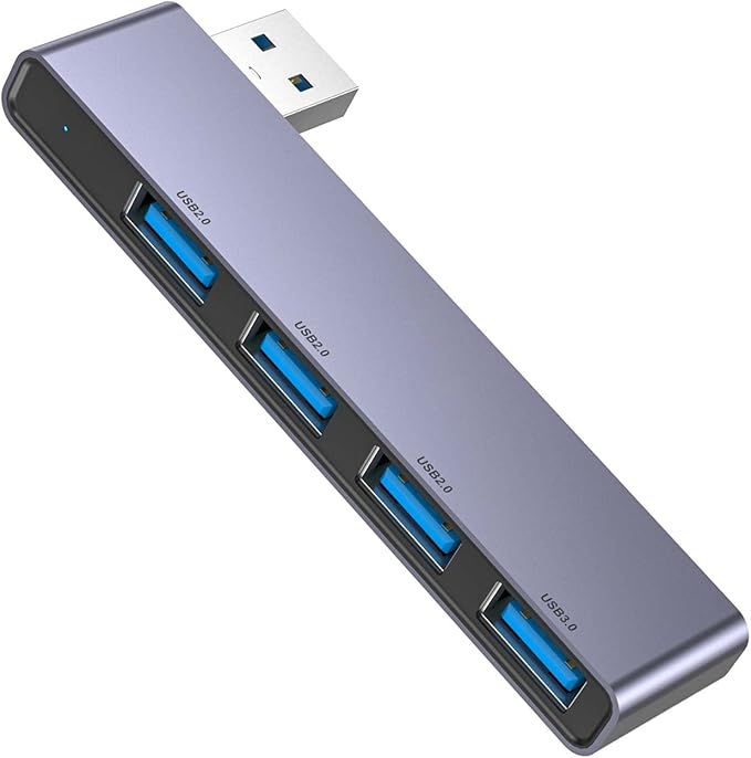 Fidioto USB Hub, 4-Port USB Splitter(1 * 3.0 Hub, 3 * 2.0 Hub) USB Splitter USB Expander for Laptop,Windows PC,Mac,Printer,Flash Drive,Mobile HDD, Notebook PC-DeskLoop Office