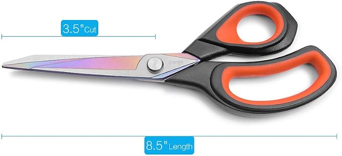 LIVINGO Premium Tailor Scissors Heavy Duty Multi-Purpose Titanium Coating - Image 5