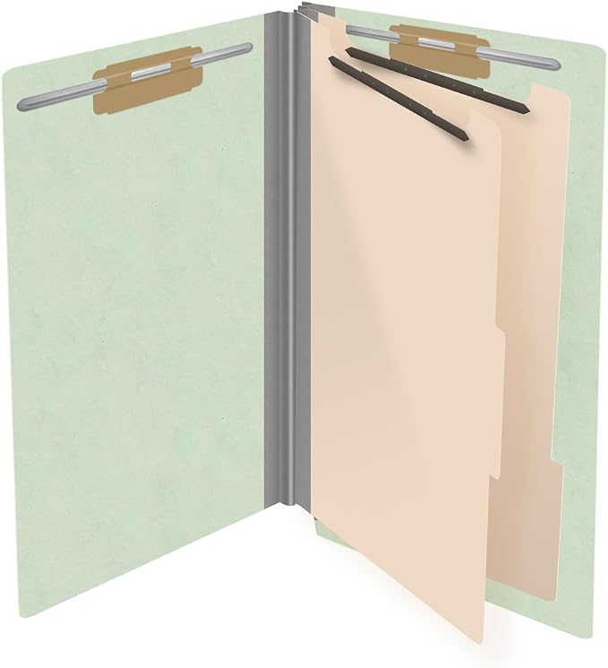 Ecom Folders End Tab Pressboard Classification Folders | Legal Size 25 Pt Stock - Image 4
