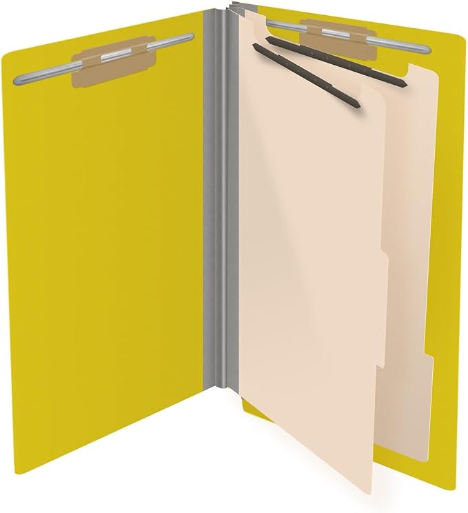 Ecom Folders End Tab Pressboard Classification Folders | Legal Size 25 Pt Stock - Image 4