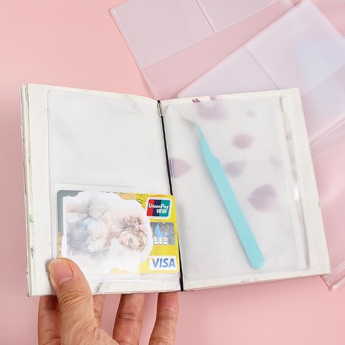Clear Zipper Pocket for Travelers Notebook, 4 Insert Passport Size Pouch Refill - Image 8