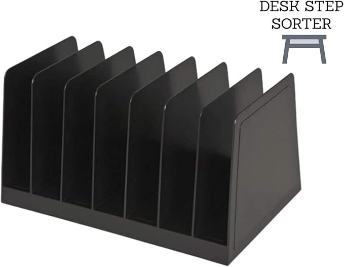 1InTheOffice Desktop File Organizer Vertical, Mail Organizer, 7 Compartments - Image 2
