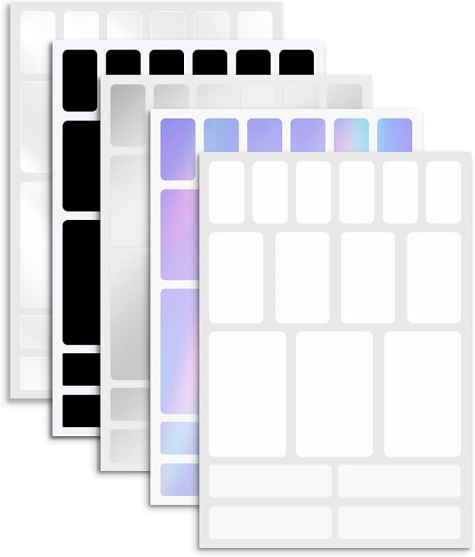 JIEHENG 170Pcs Black Removable Labels - Image 8