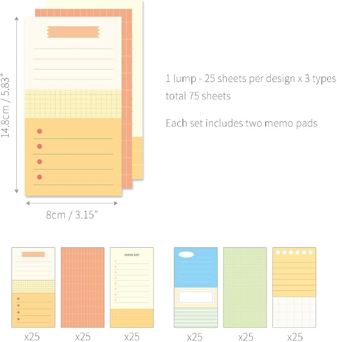 Monolike Triple Memopad Plan 2P C SET - Image 2