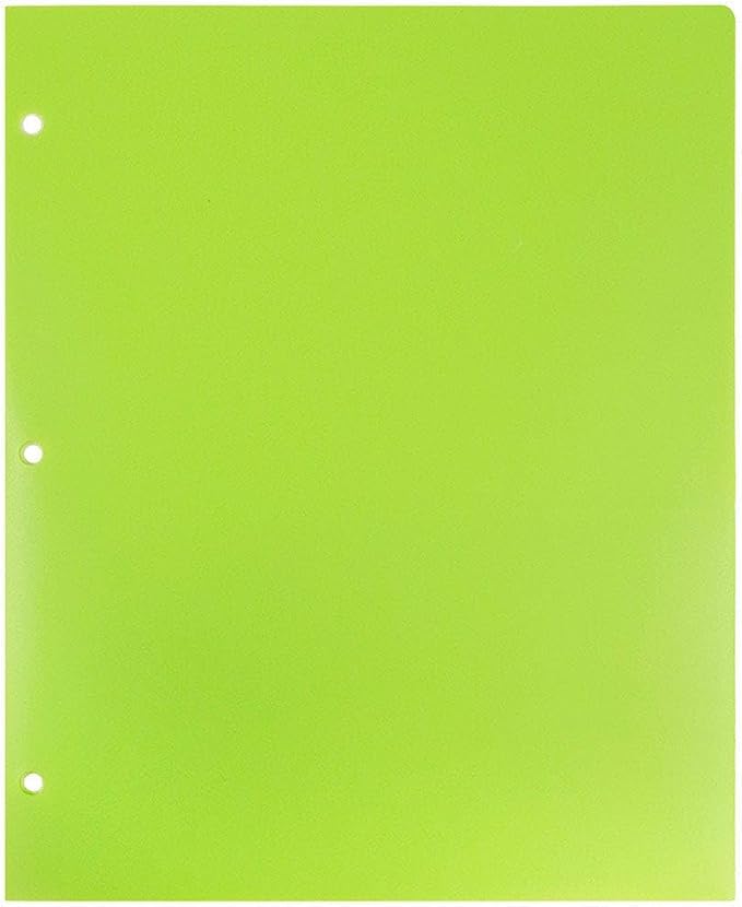 JAM PAPER Heavy Duty Plastic 3 Hole Punch Pocket Folders - Image 4