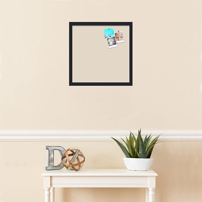 PinPix 17x17 Inch Cork Bulletin Board. This Decorative Framed Pin Board Comes with Desert Pastel Design and a Satin Black Frame. Ideal for Home Office Decor or Message Board (PinPix-1815)-DeskLoop Office