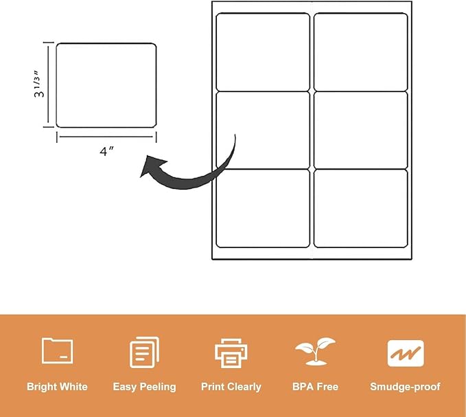 LabelMore 3 1/3 x 4 Labels - Image 3
