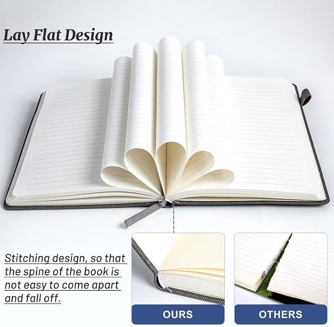 CAGIE Lined Journal Notebook for Work 256 Pages Hardcover Journals for Writing - Image 4