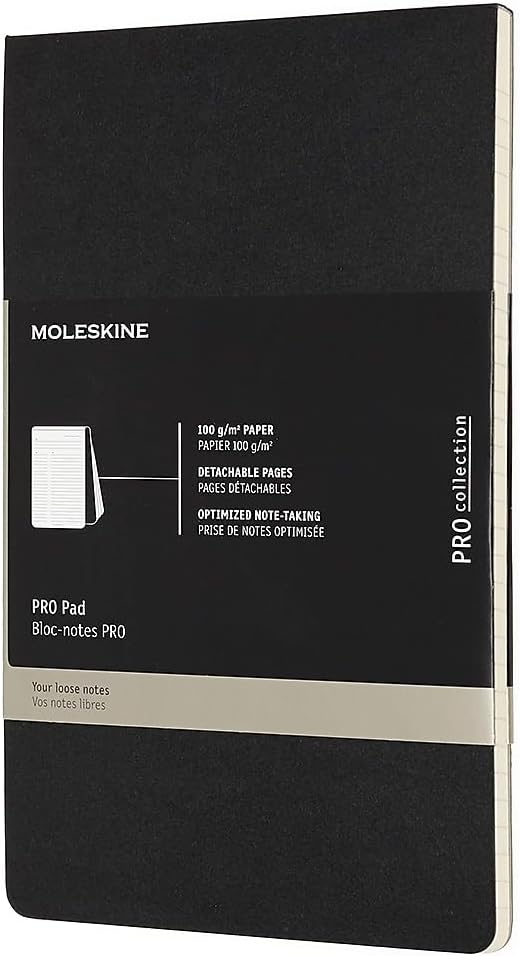 Moleskine PRO Pad, Soft Cover, Large Ruled/Lined, 96 Pages by Moleskine