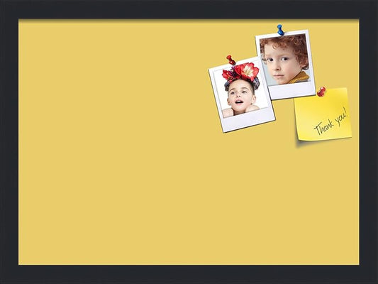 PinPix 18x13 Inch Cork Bulletin Board. This Decorative Framed Pin Board Comes with Honey Pastel Design and a Satin Black Frame. Ideal for Home Office Decor or Message Board (PinPix-1810)-DeskLoop Office