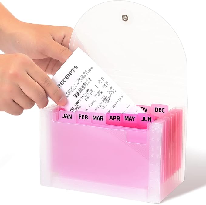 H4D Coupon Receipt Holder, 13 Pocket Accordion File Organizer, 7x4.5 Inches by H4D