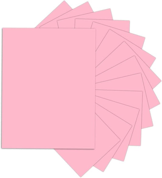 24 Sheets Pink Cardstock 8.5 x 11 Thick Paper, Goefun 80lb Card Stock Printer Paper for Arts & Crafts, Valentines Day, Stationary Printing-DeskLoop Office