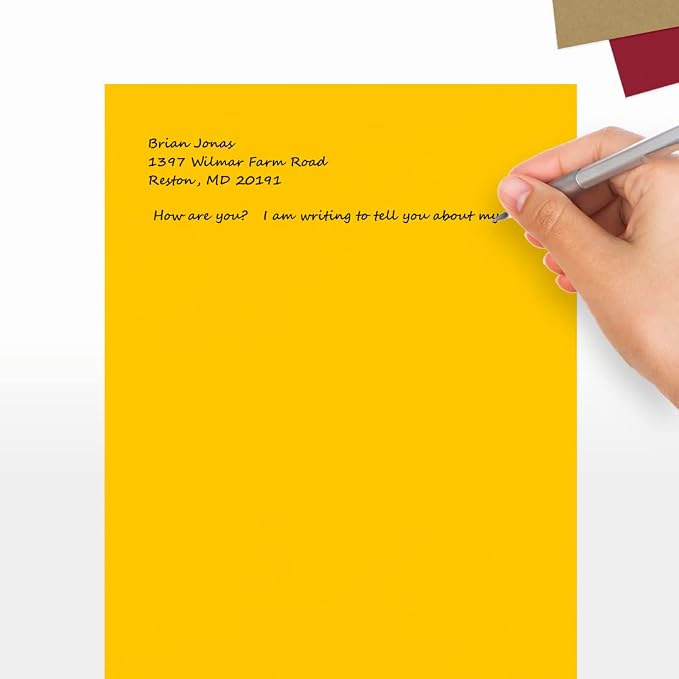 LUXPaper 8.5" x 11" Paper | Letter Size | Sunflower Yellow | 80lb. Text | 1 - Image 5