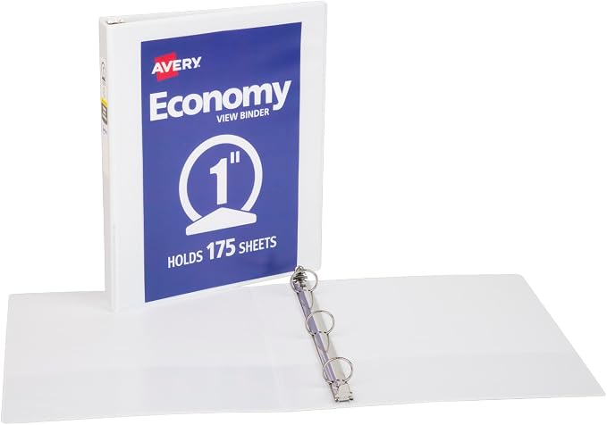 Avery Standard View 3 Ring Binder, 175-Sheet Capacity, 1.4 Inch Wide Spine - Image 7