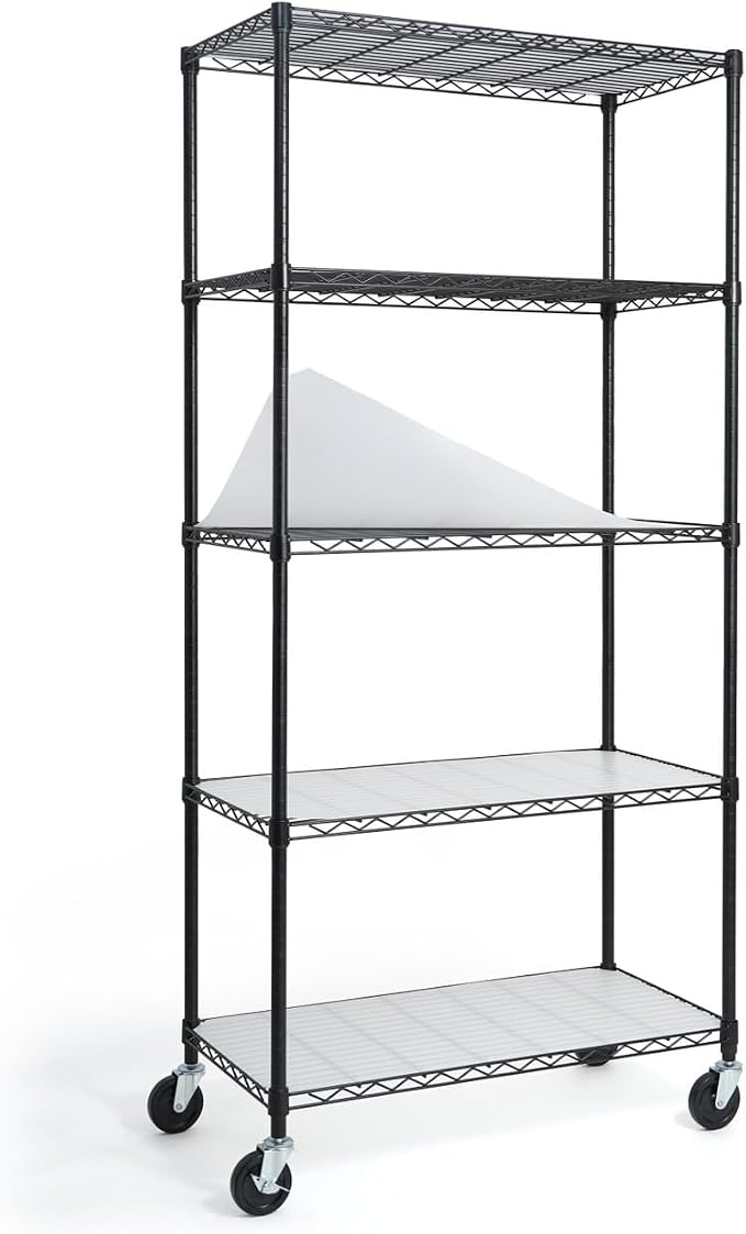 CAPHAUS NSF Commercial Grade Heavy Duty Wire Shelving w/Wheels, Leveling Feet & by CAPHAUS