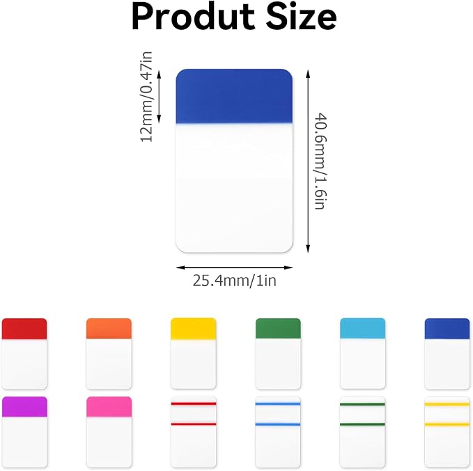 1 Inch Tabs for Notebooks, 960 Pieces Sticky Note Tabs File Index Tabs for Books - Image 7