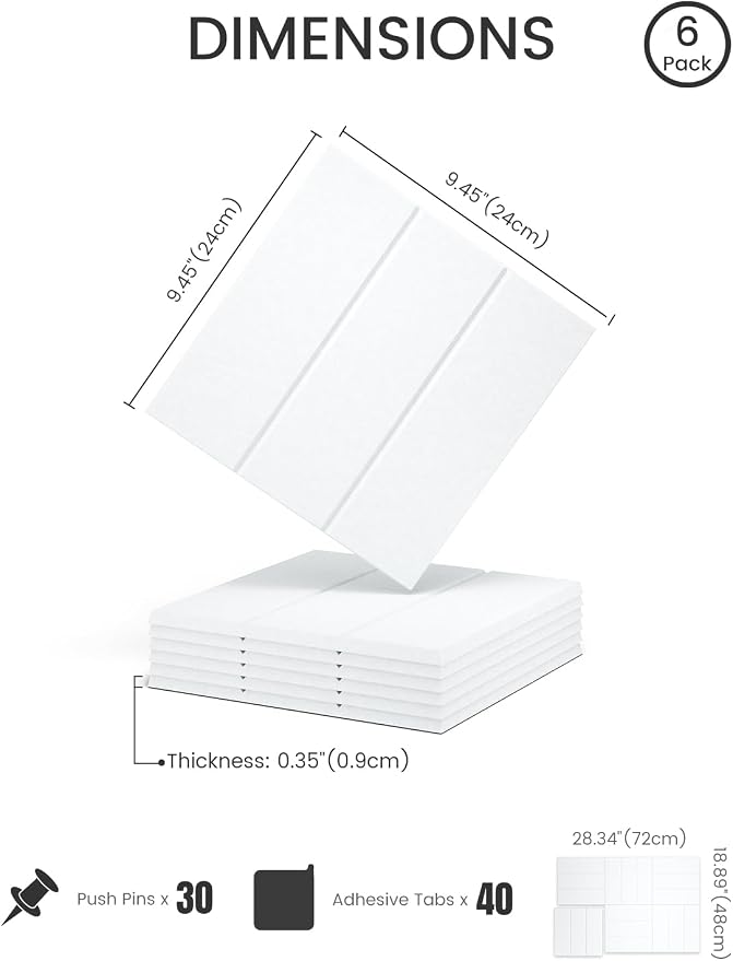Felt Bulletin Board Tiles -28"x18" - Image 2