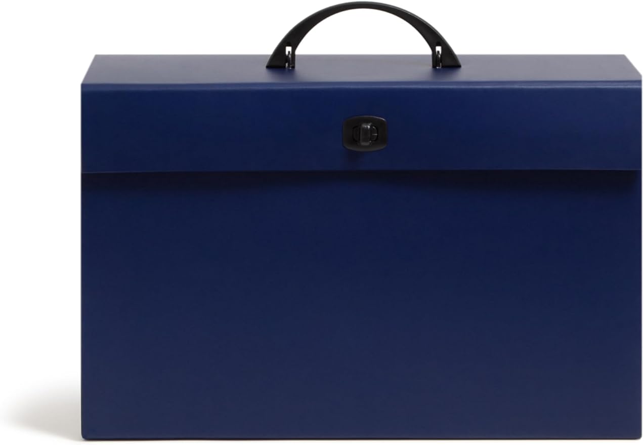 Smead Portable Expanding File Box, 19 Pockets, Blank Tabs, Printed Labels - Image 2