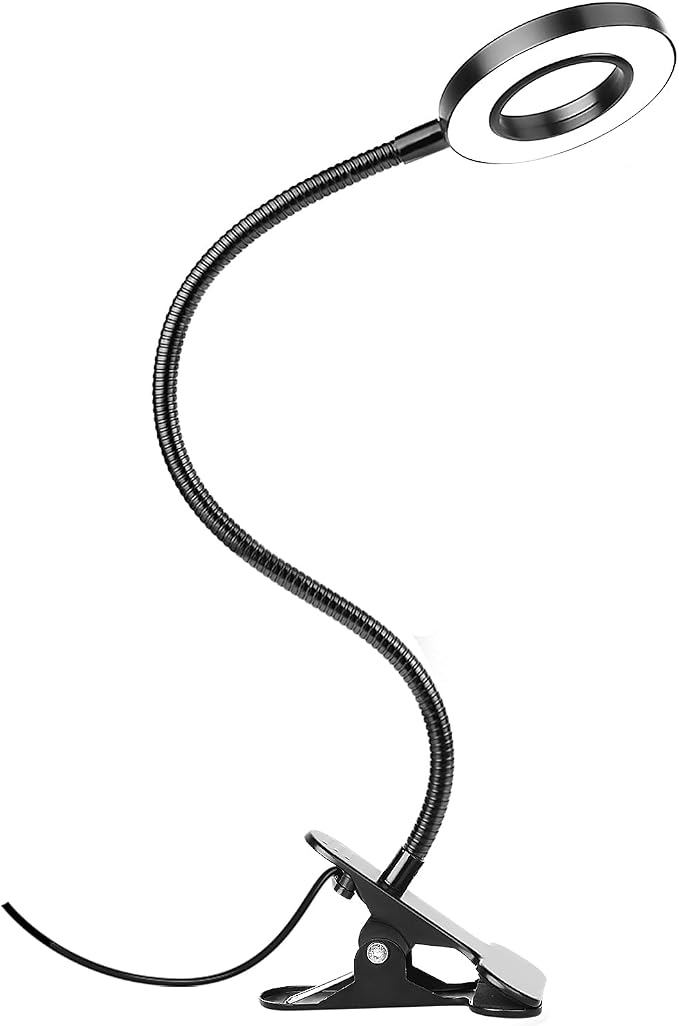 Woputne Desk Lamp Clip Light, 10 Dimmable Brightness 3 Light Modes Reading Light by Woputne