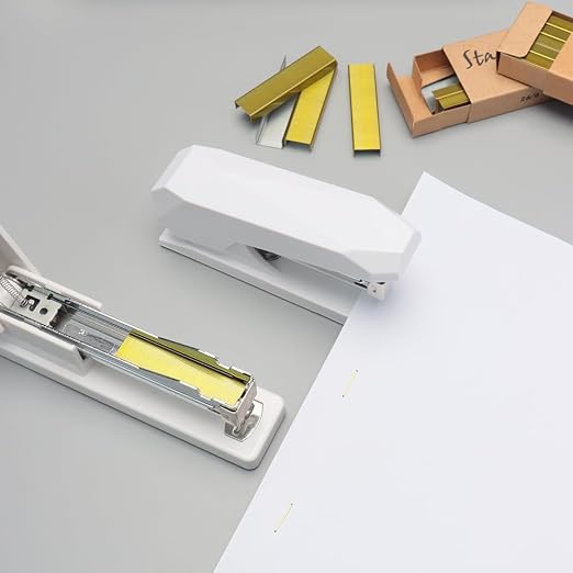 NatSumeBasics 3000 Yellow Gold Staples 26/6 Standard Colored Staple Refill - Image 5
