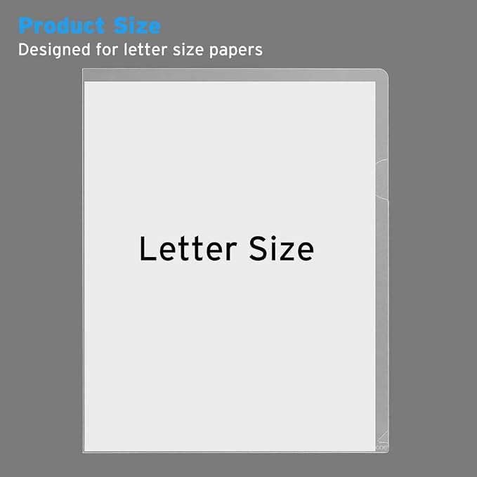 Sooez 25 Pack Clear Document Folder Project Pockets, Plastic File Folders - Image 6