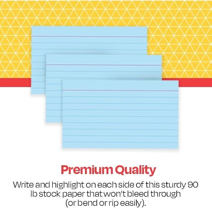 School Smart Ruled Index Cards, 5 x 8 Inches - Image 2