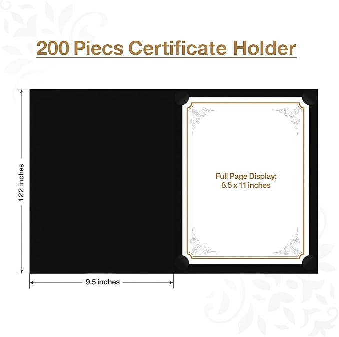 Black Certificate Holders 8.5 x 11, Documents and Diplomas - Image 2